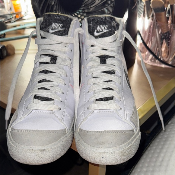 Nike Shoes - White and Black marble Nike Blazers